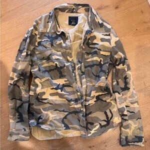 Forever 21 Camo Button down Shirt jacket